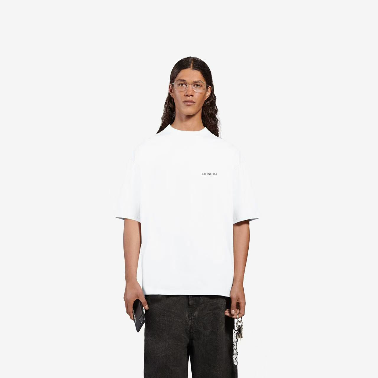 B 24ss letter logo printed T-shirt