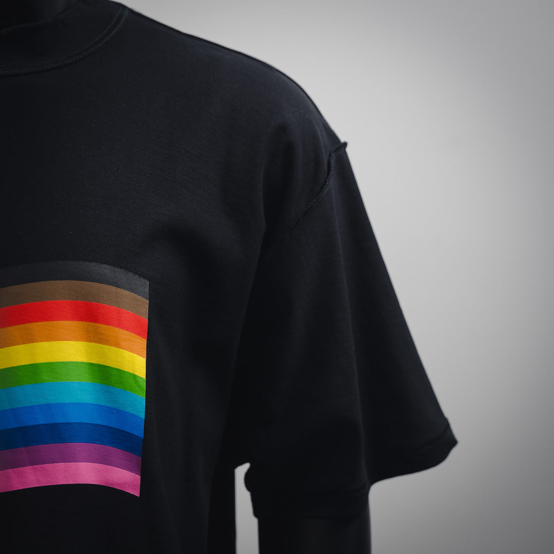 B Rainbow flag printed T-shirt