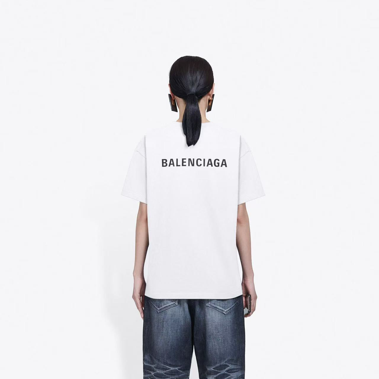B 24ss letter logo printed T-shirt