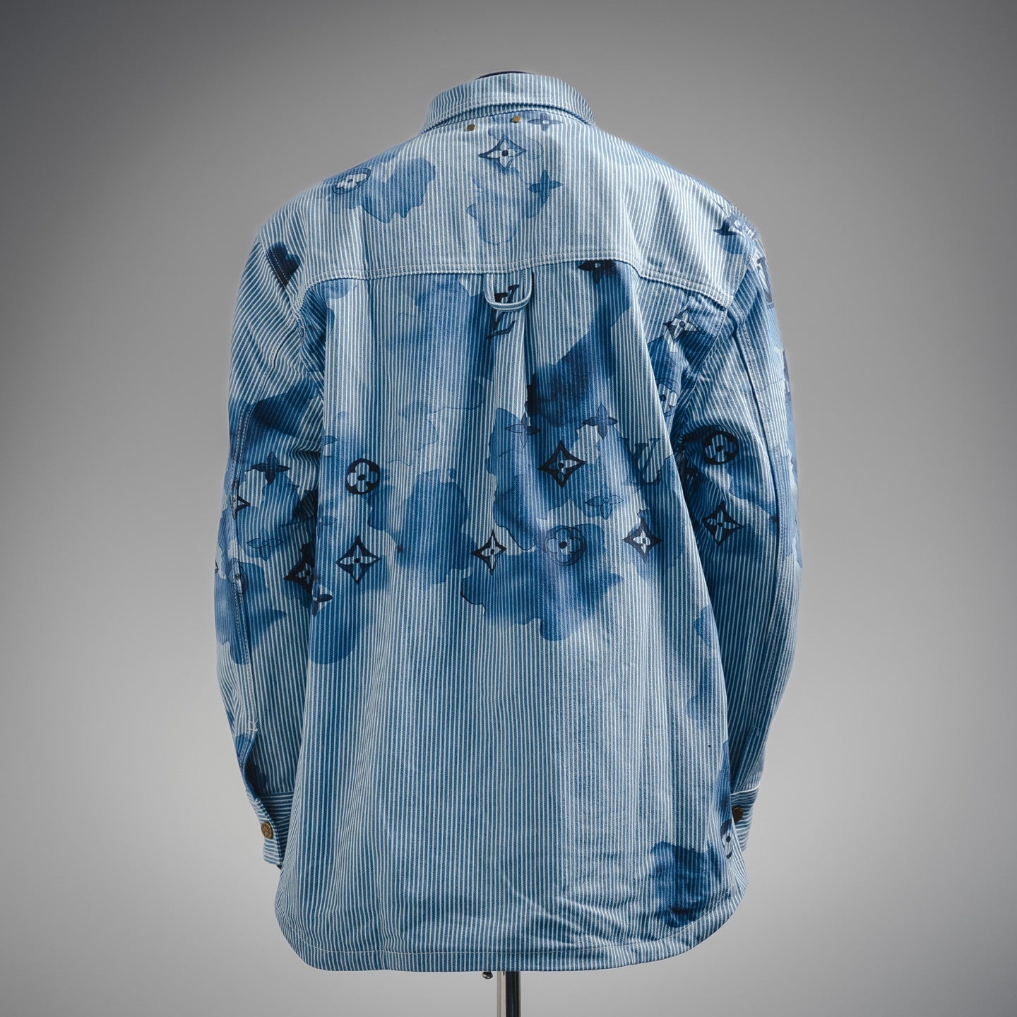 1V Ink pattern denim jacket