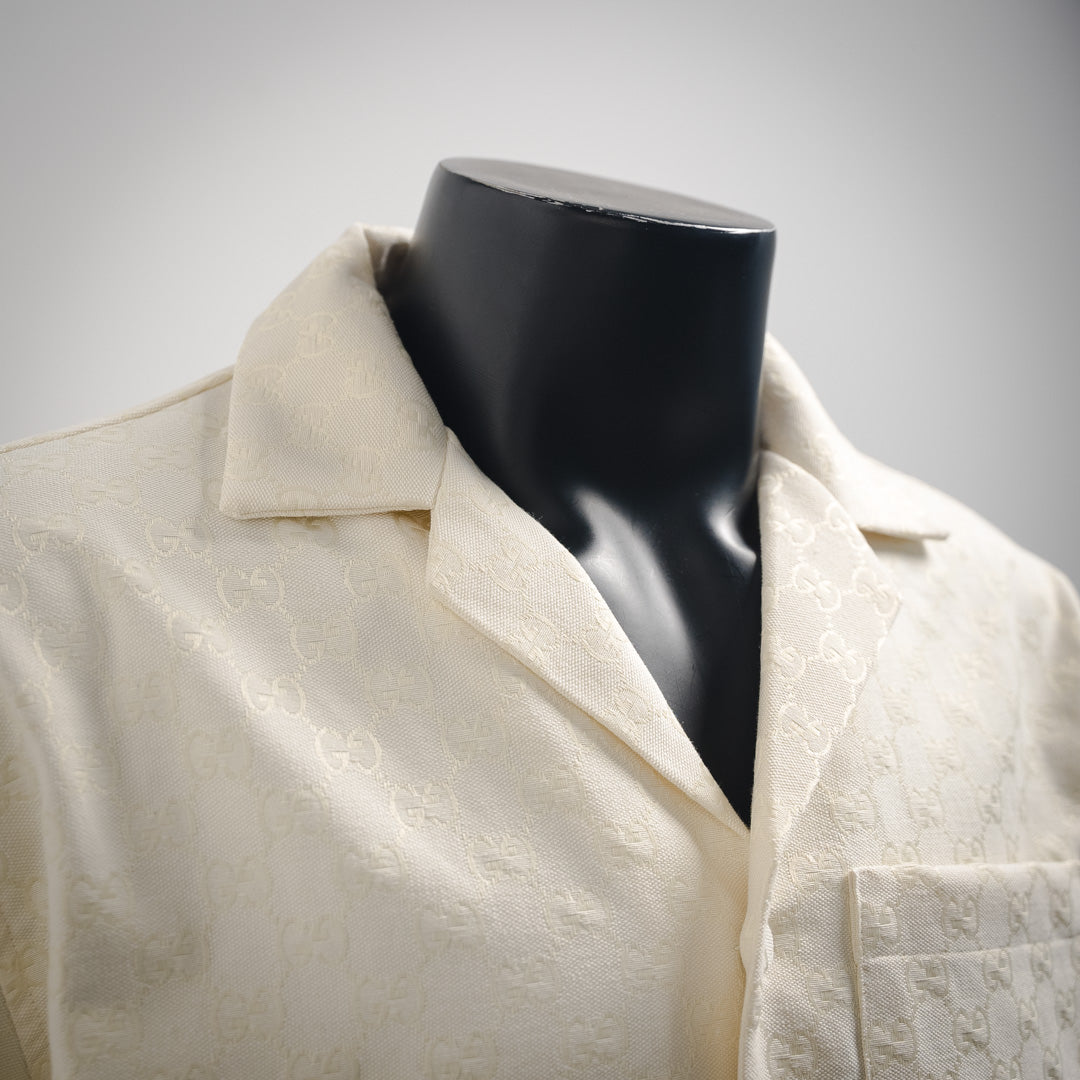 G 25ss Hidden Jacquard Lapel Cardigan Jacket