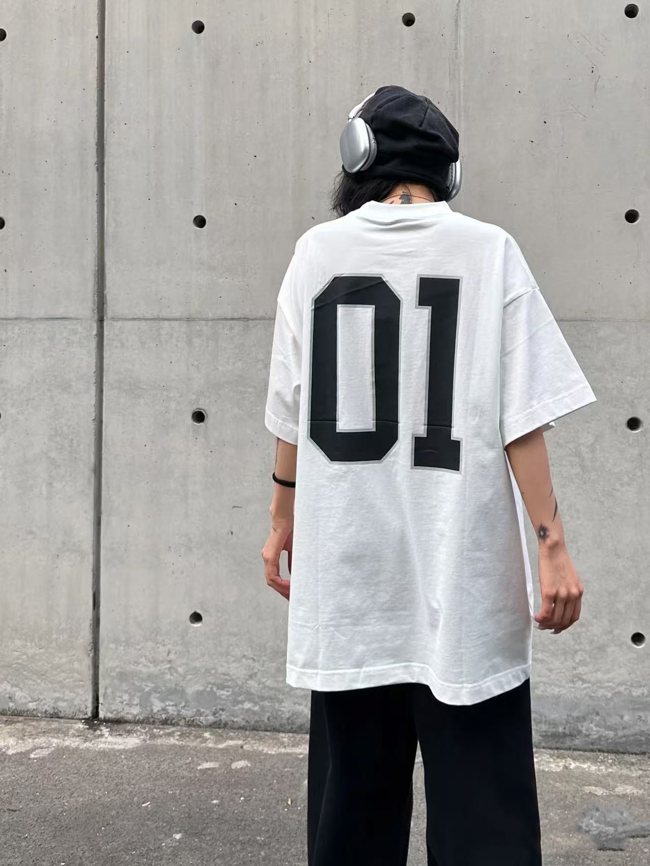 B 2025ss 01 jersey embroidered T-shirt