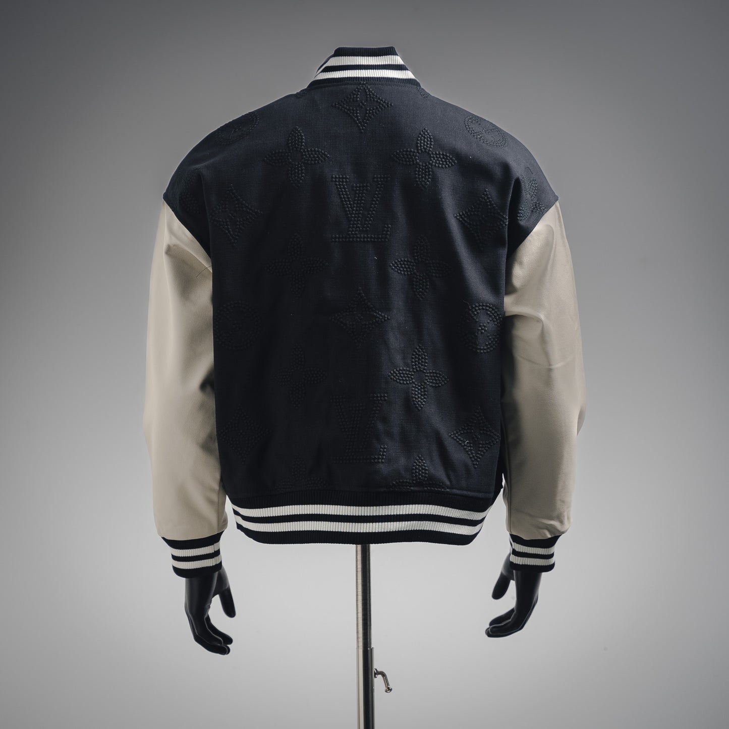 1V Pearl button baseball jacket