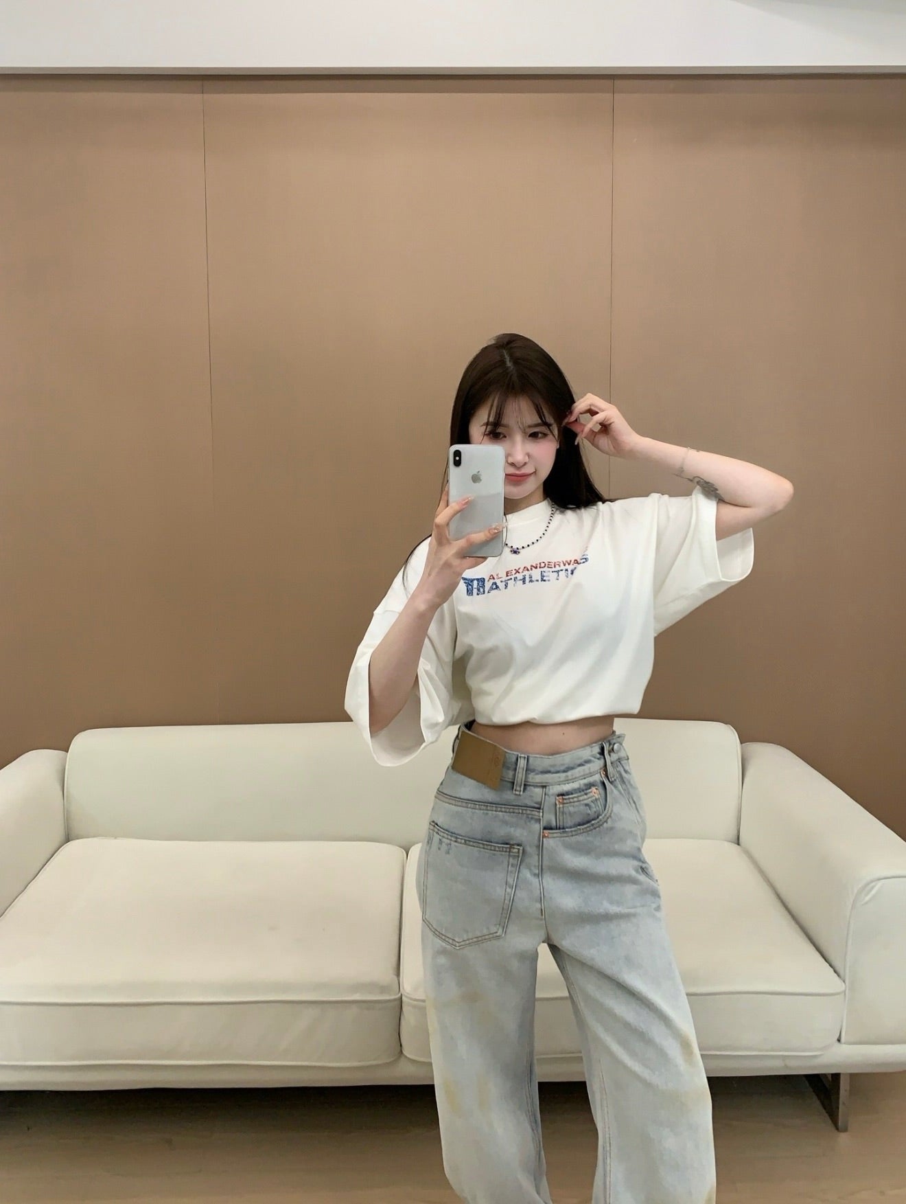 Al 2025SS Destruction Letter Print T-shirt