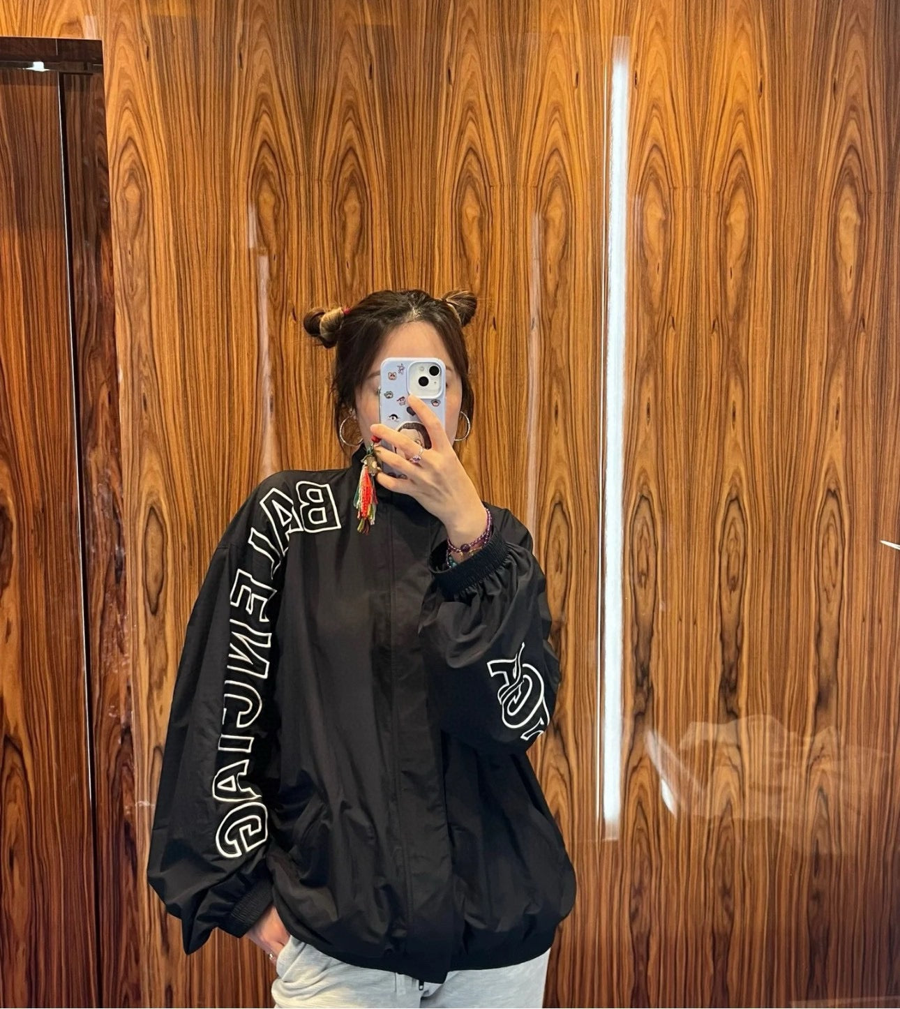 B Embroidered logo sports suit jacket