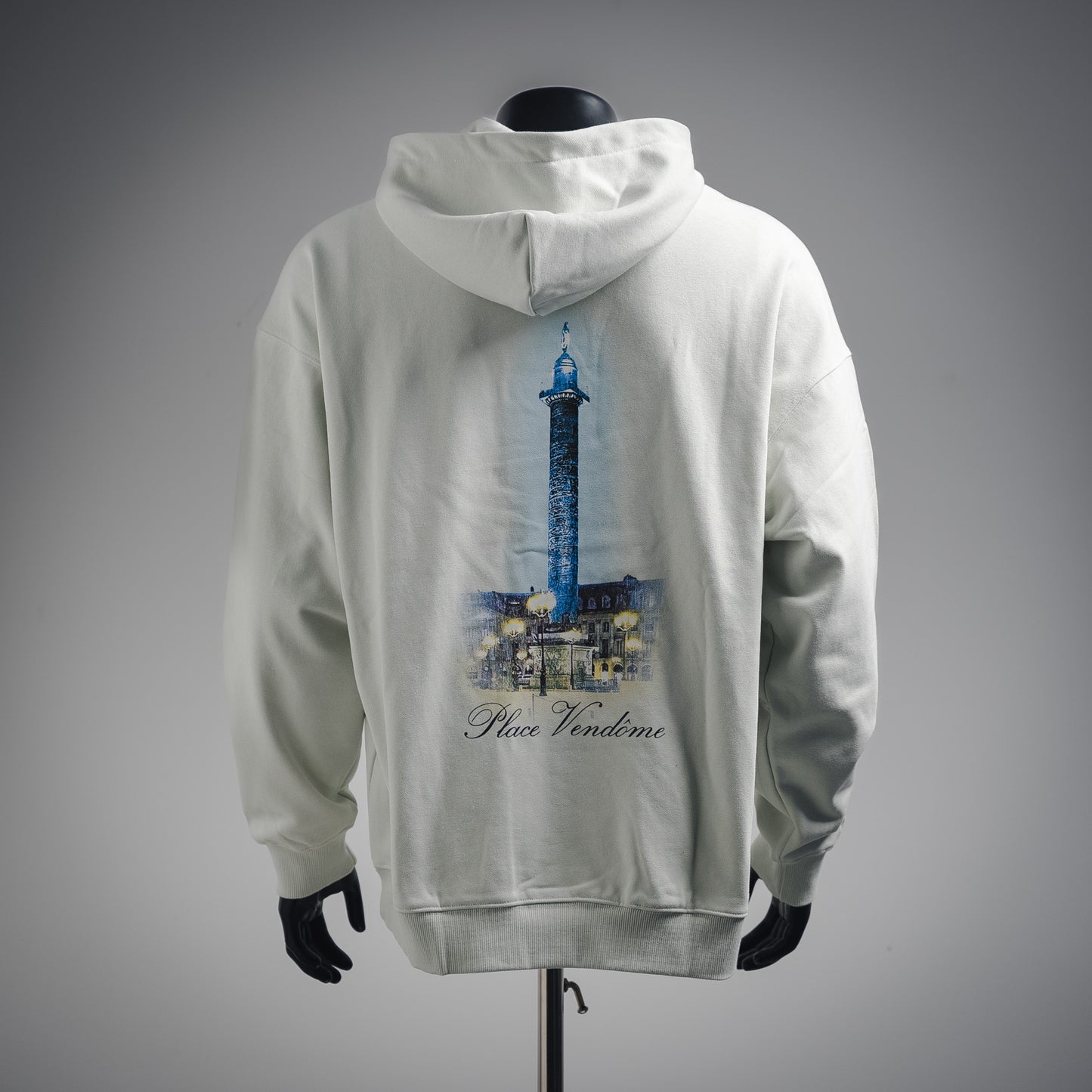 B Joint lighthouse print hooded sweatshirt