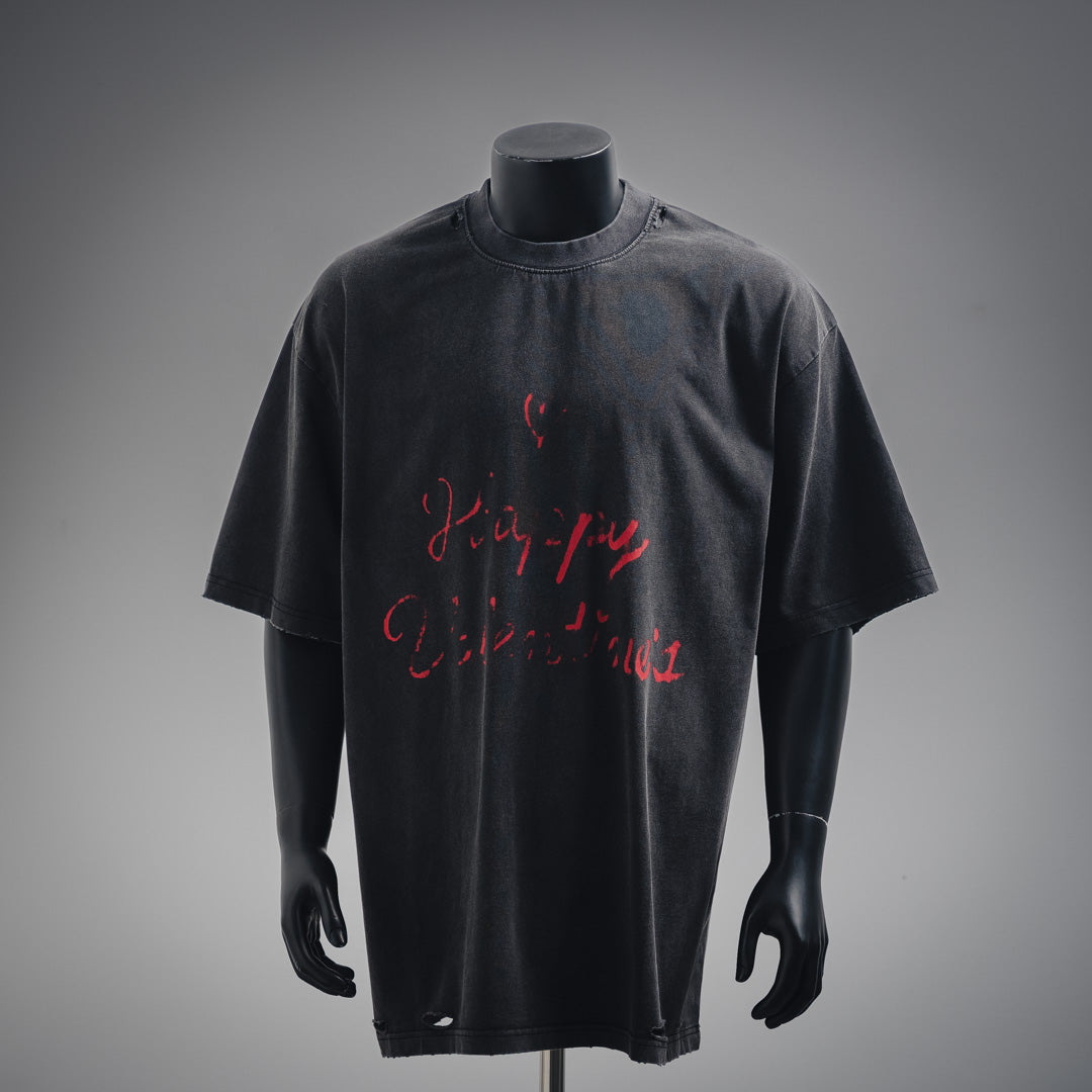 B 2025ss new love graffiti T-shirt