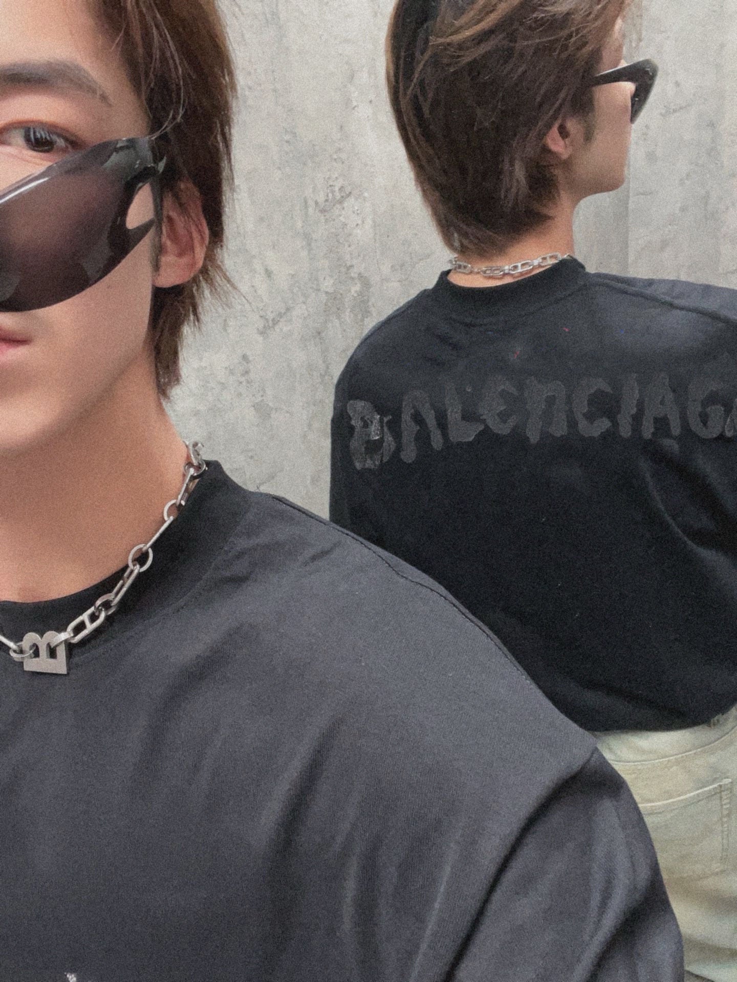 B 2025ss logo offset T-shirt