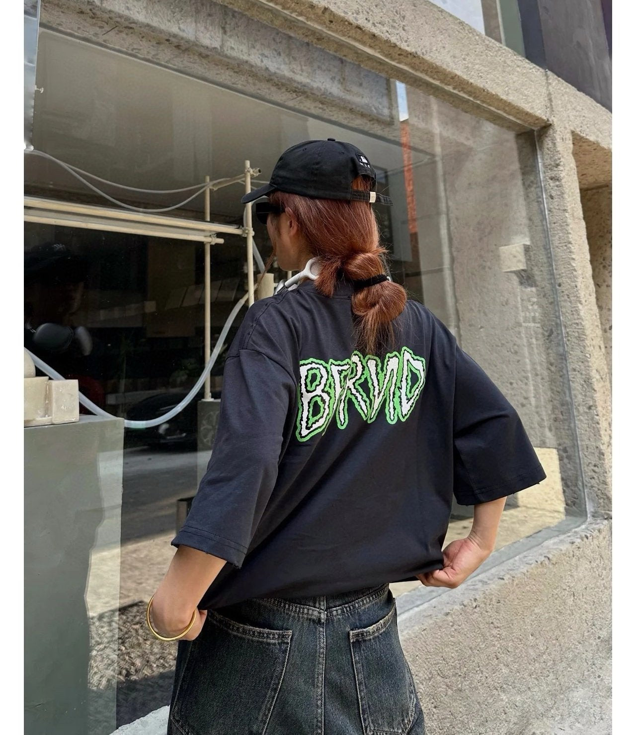 B No Passing Printed Reverse Wear T-shirt