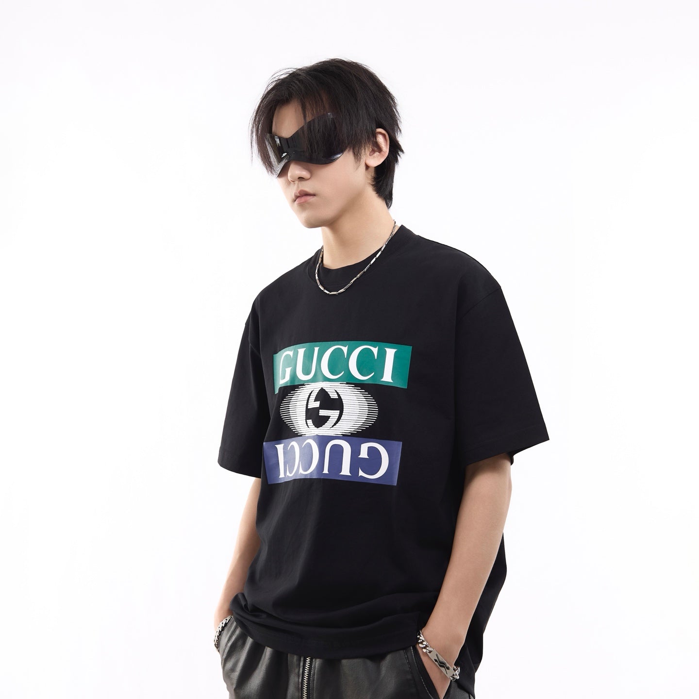 G Classic style double logo printed T-shirt