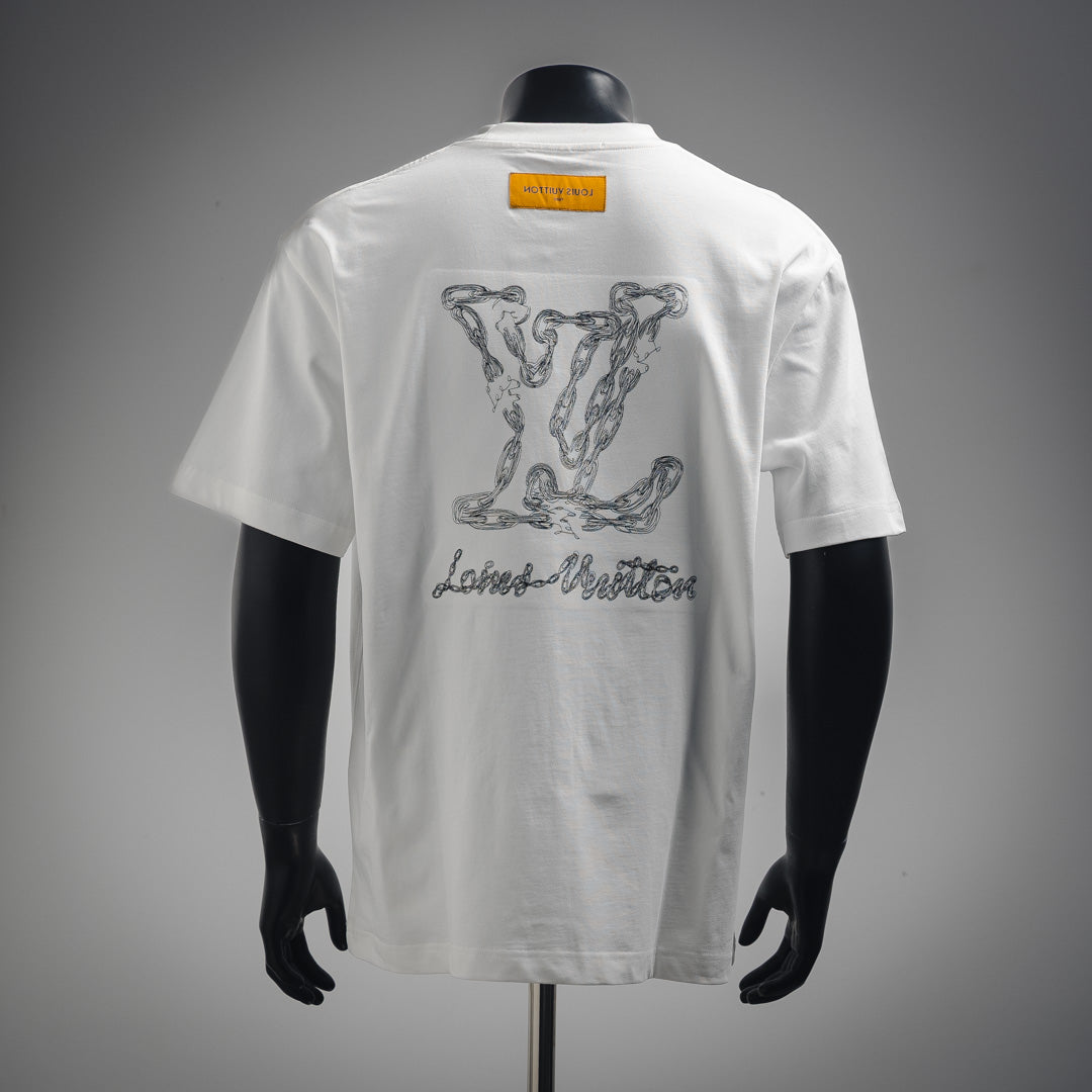 1V Classic Chain Embroidered T-shirt