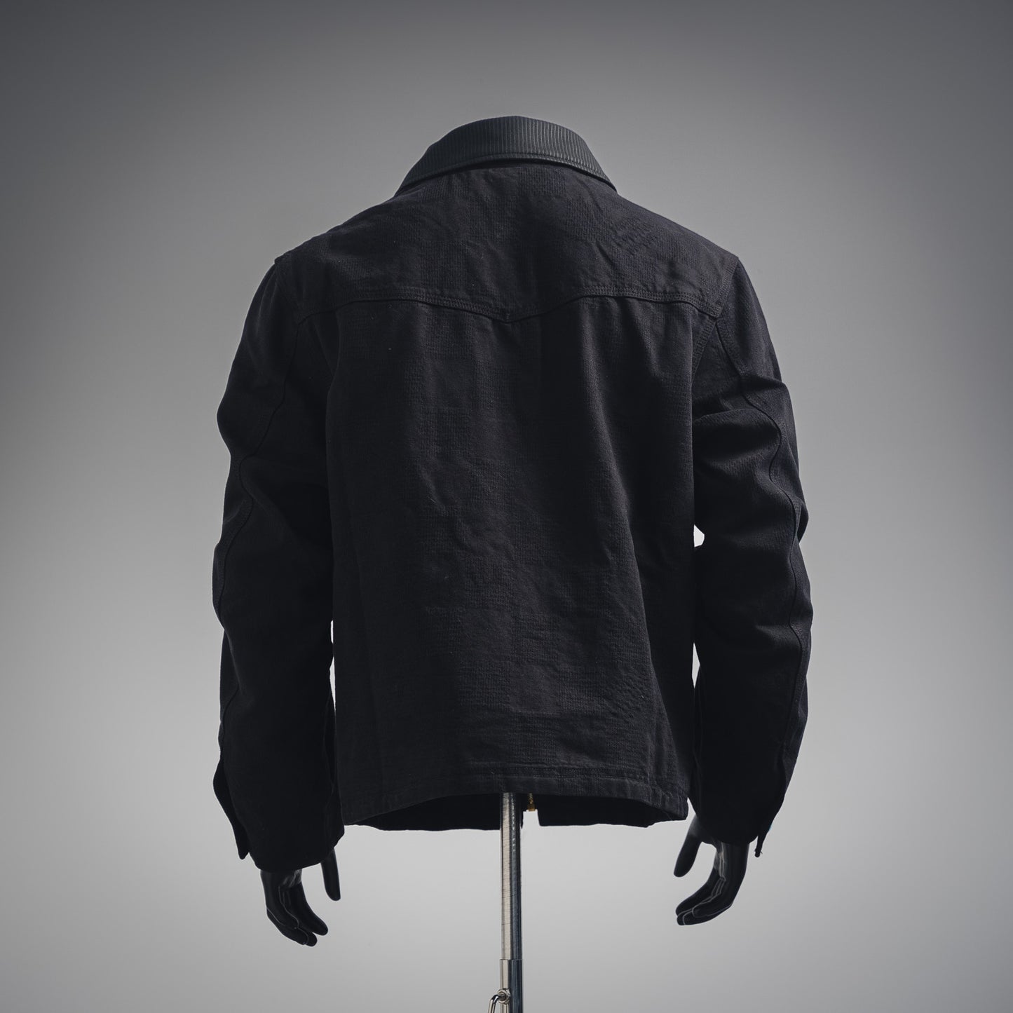 1V Checkerboard workwear waist jacket