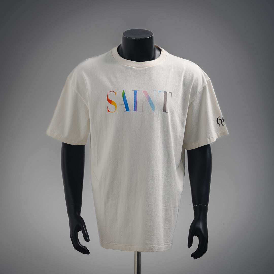 SA 24SS Regenbogen SAIN* Buchstabenbedrucktes T-Shirt