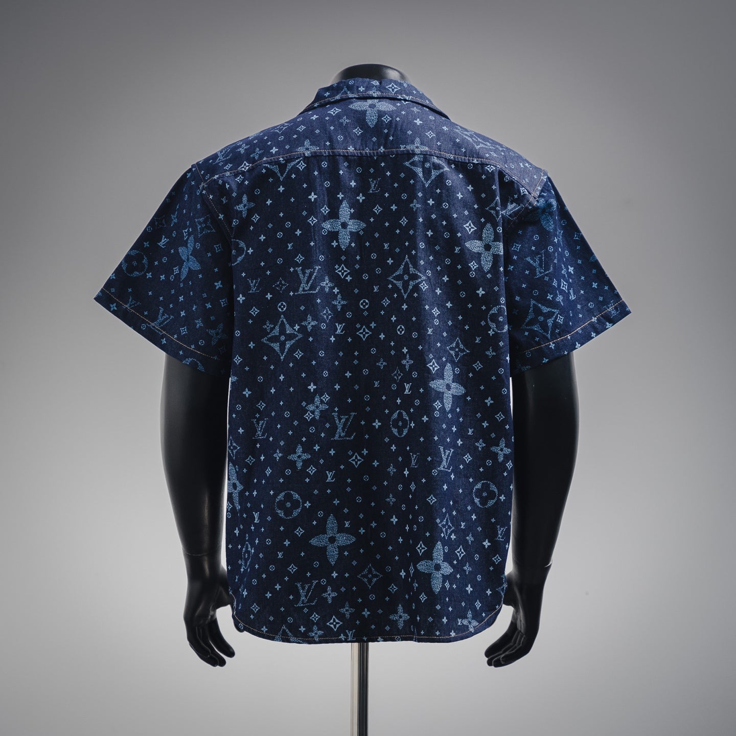 1V 2025 Printed Short-Sleeved Denim Shirt set