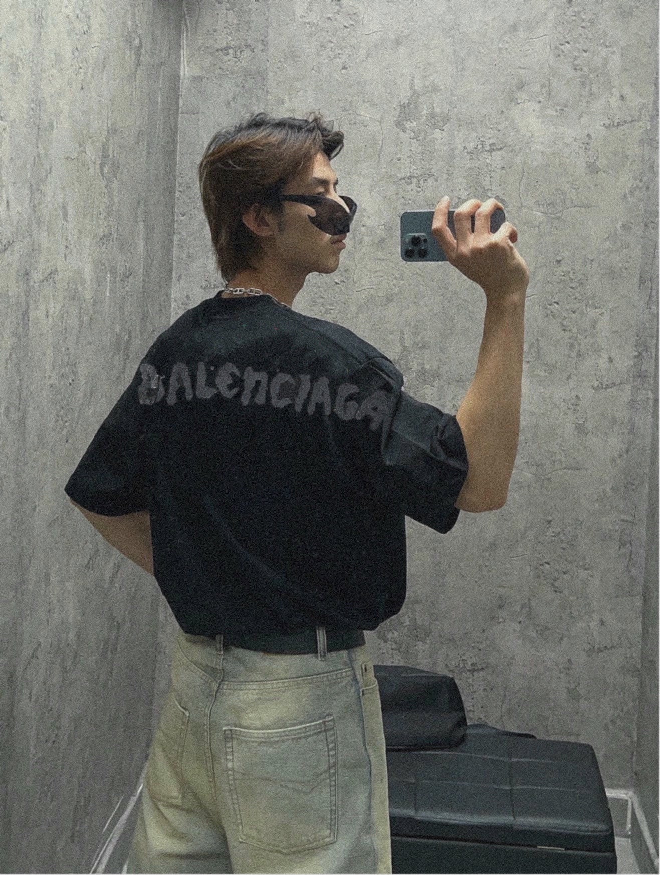 B 2025ss logo offset T-shirt