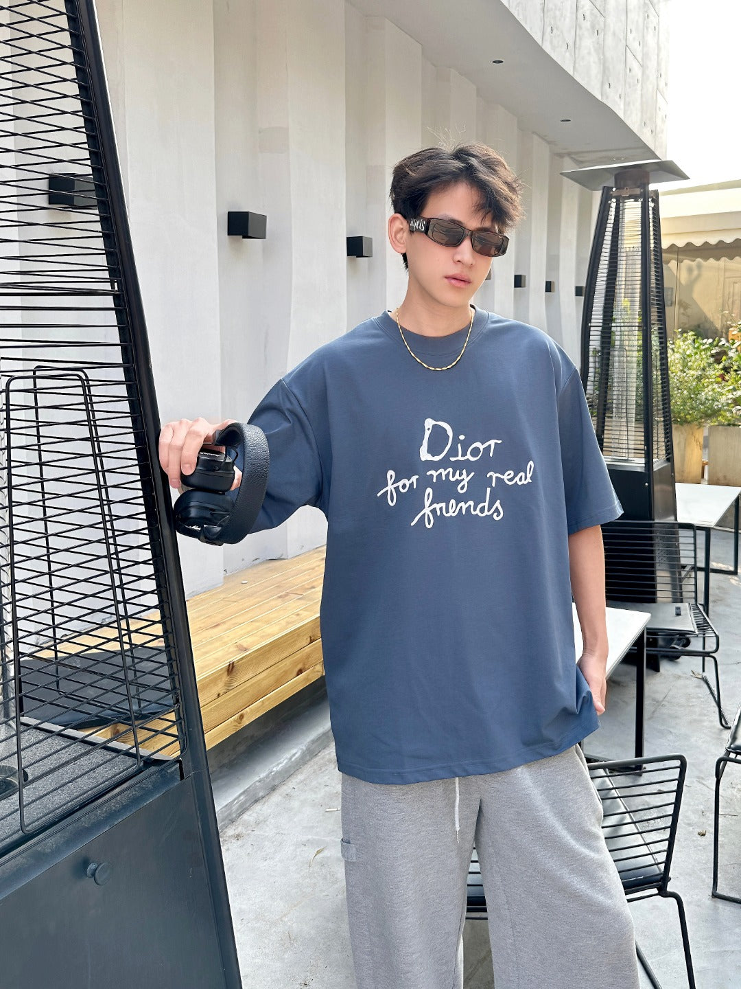 D And Hylton Gesticktes T-Shirt