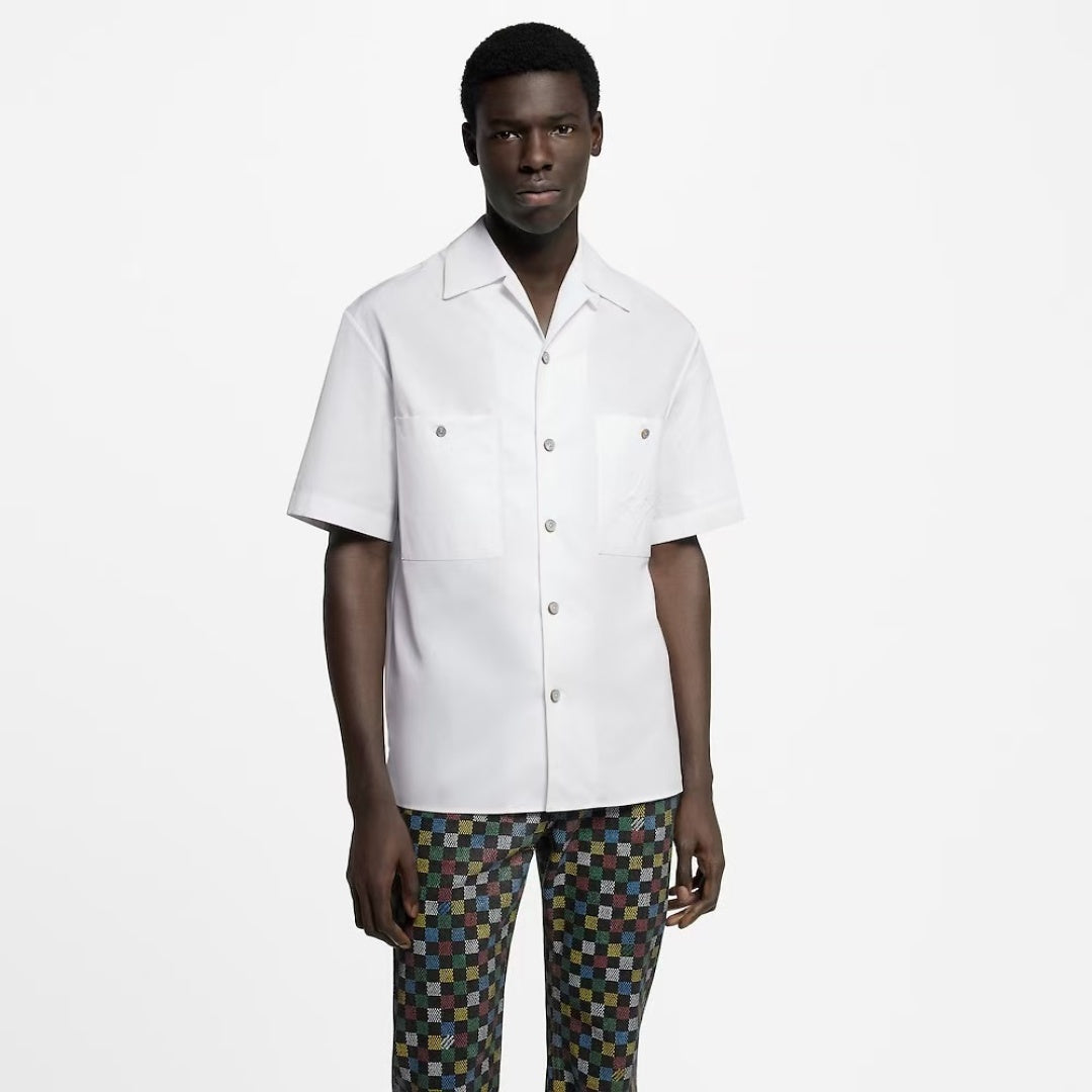 1V Embossed short-sleeved shirt
