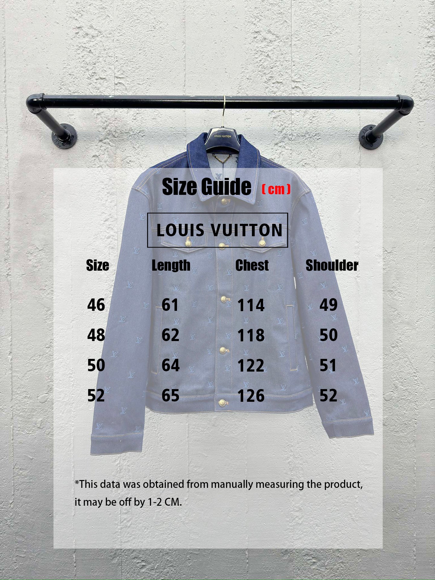 1V embroidered logo denim jacket