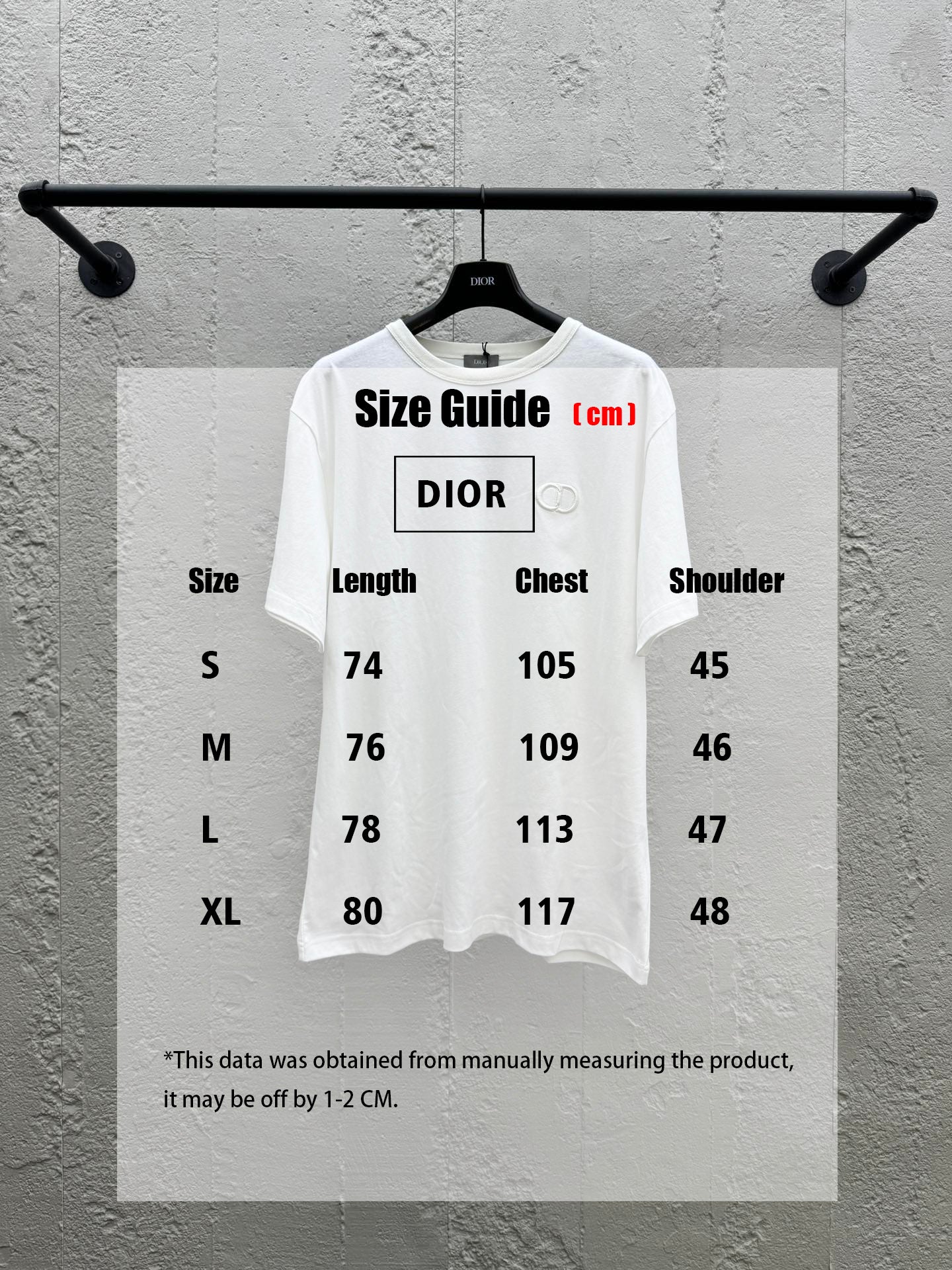 D CD monogram embroidered T-shirt