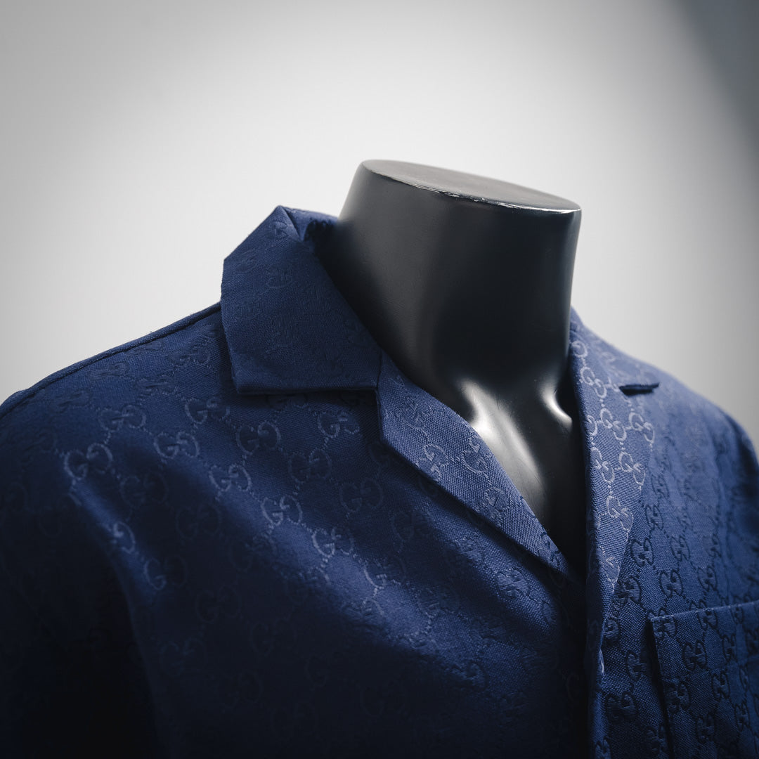 G 25ss Hidden Jacquard Lapel Cardigan Jacket
