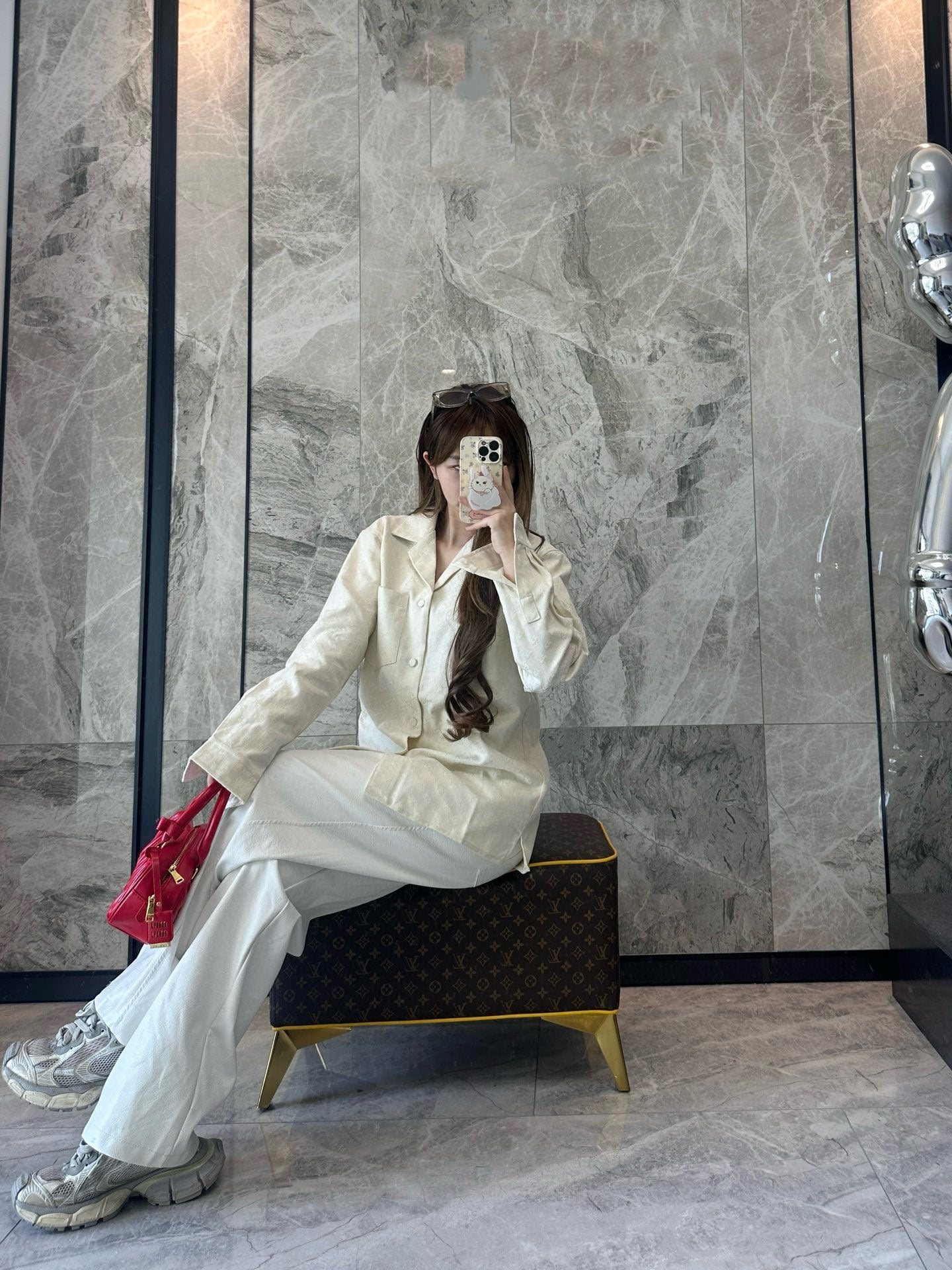 G 25ss Hidden Jacquard Lapel Cardigan Jacket