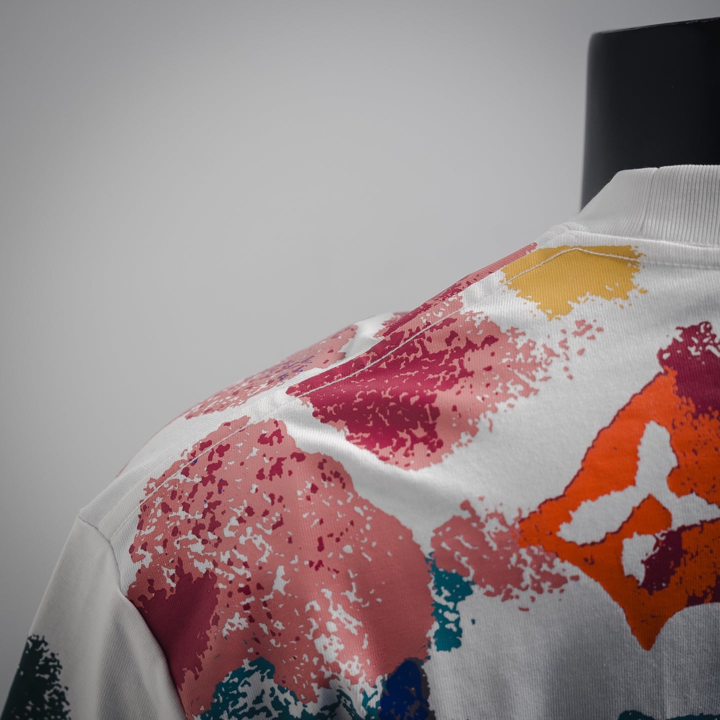 1V 2025ss Colorful ink pattern T-shirt