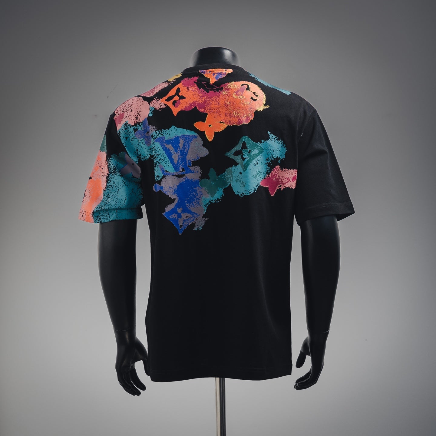 1V 2025ss Colorful ink pattern T-shirt