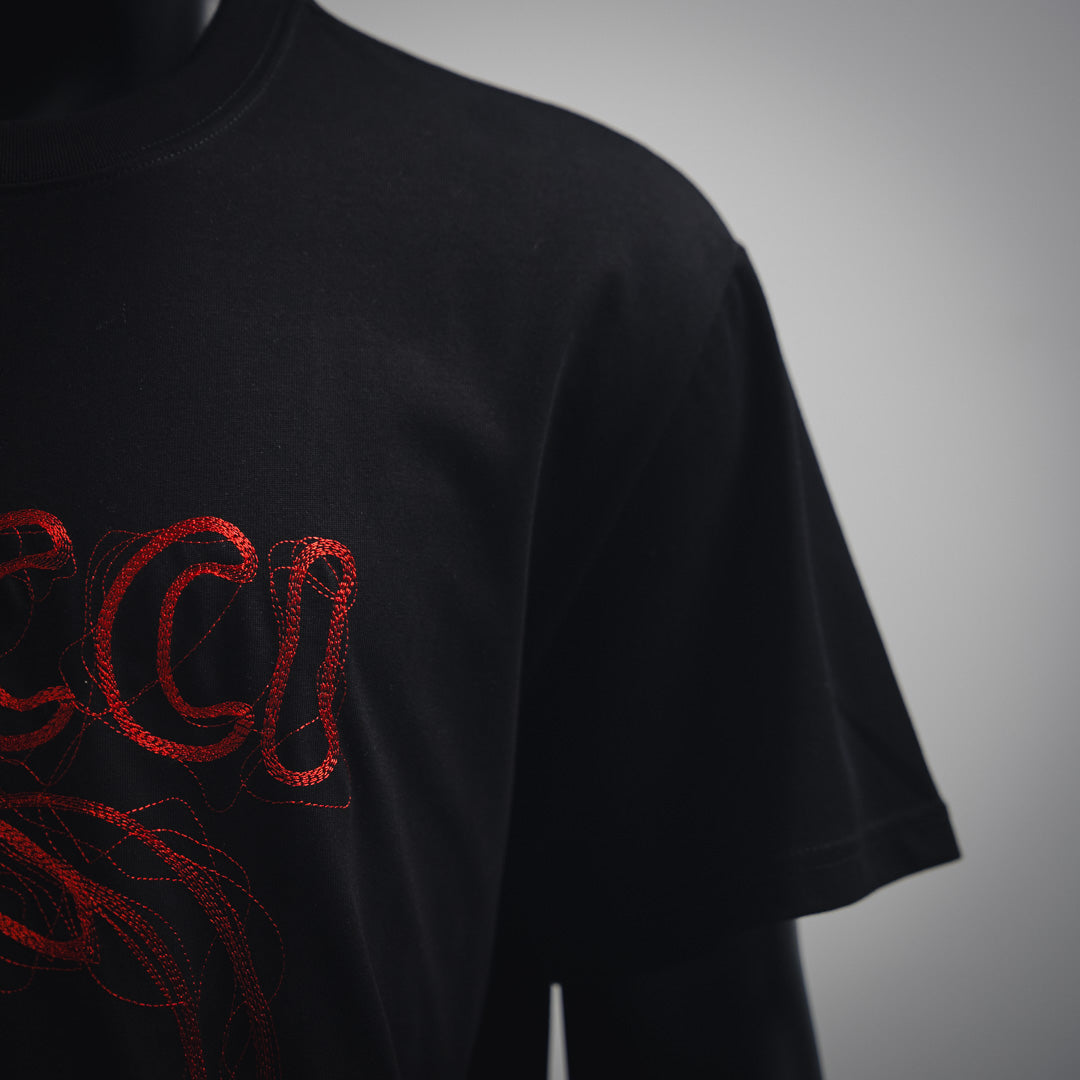 G-Linie besticktes Buchstabenlogo T-Shirt