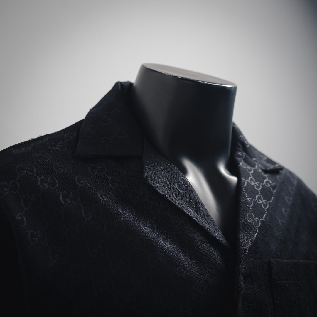 G 25ss Hidden Jacquard Lapel Cardigan Jacket
