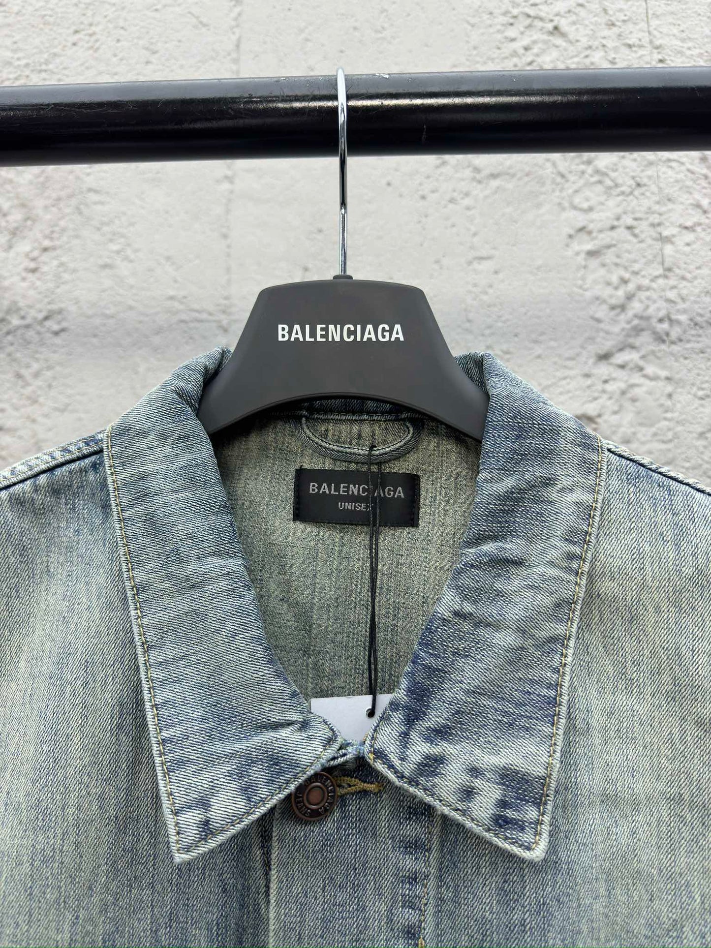 B hand-painted graffiti denim jacket