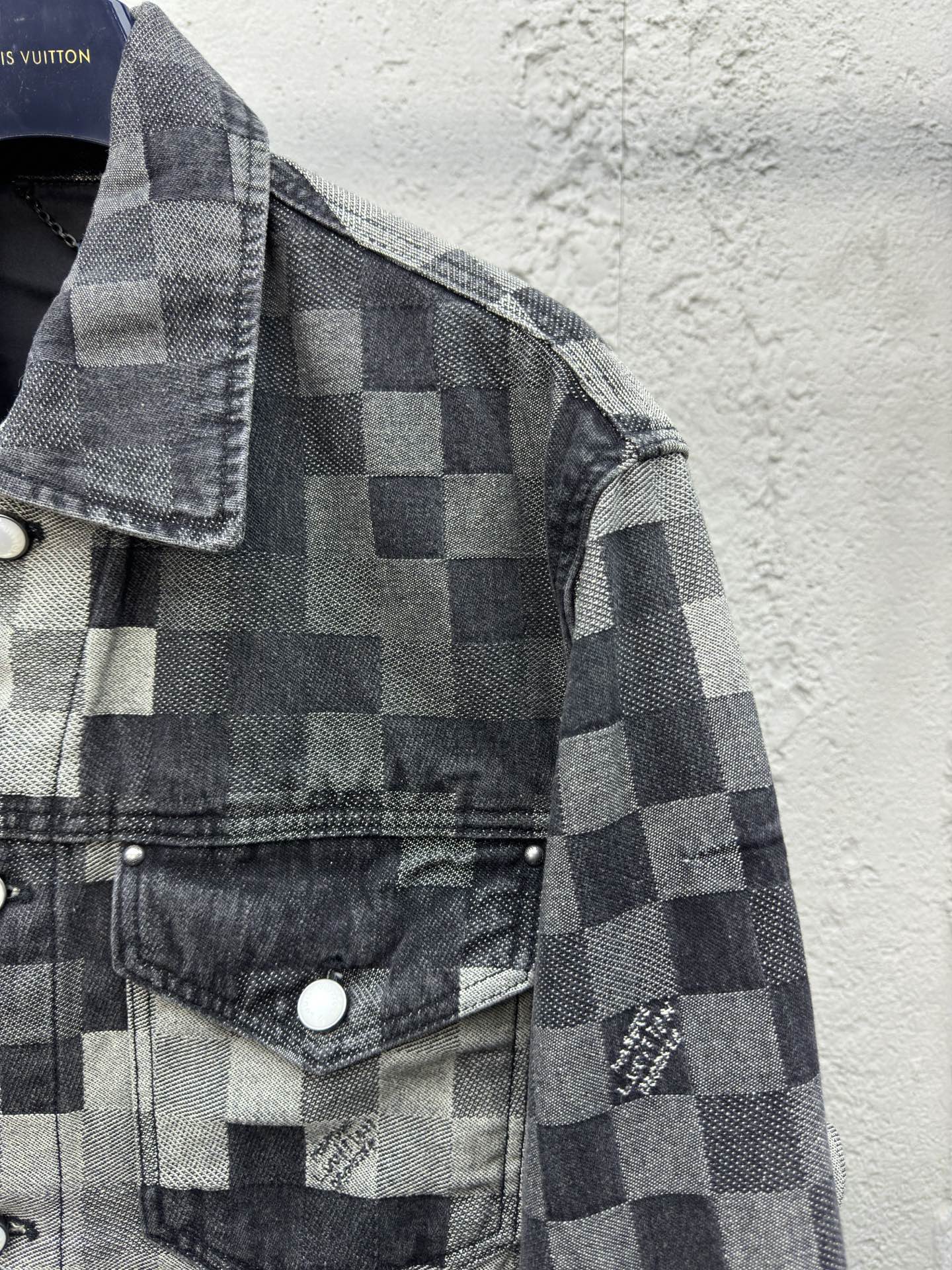 1V 2025FW Tessellated Mosaic Denim Jacket