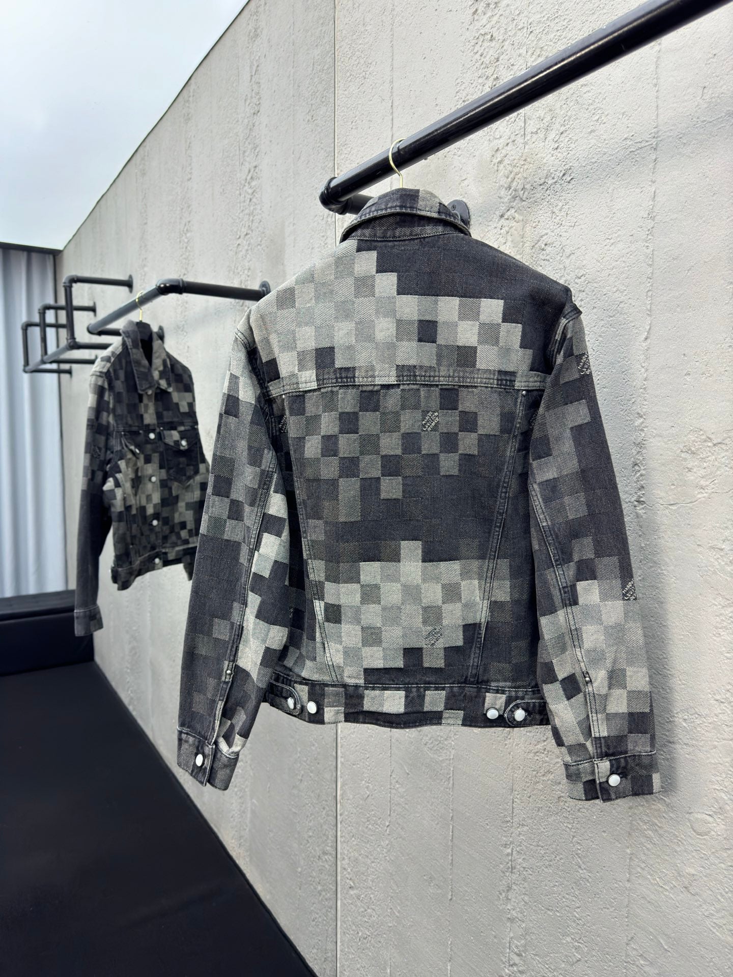 1V 2025FW Tessellated Mosaic Denim Jacket