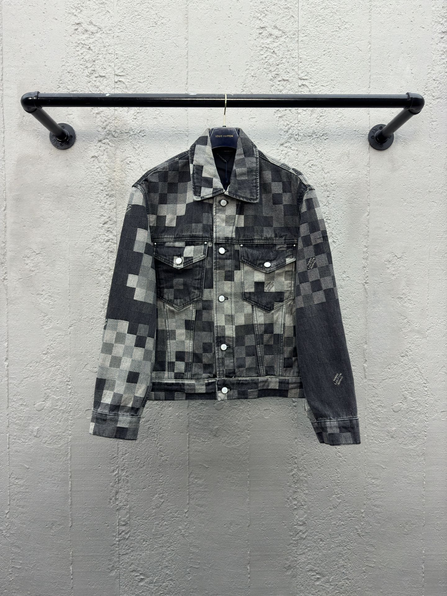 1V 2025FW Tessellated Mosaic Denim Jacket