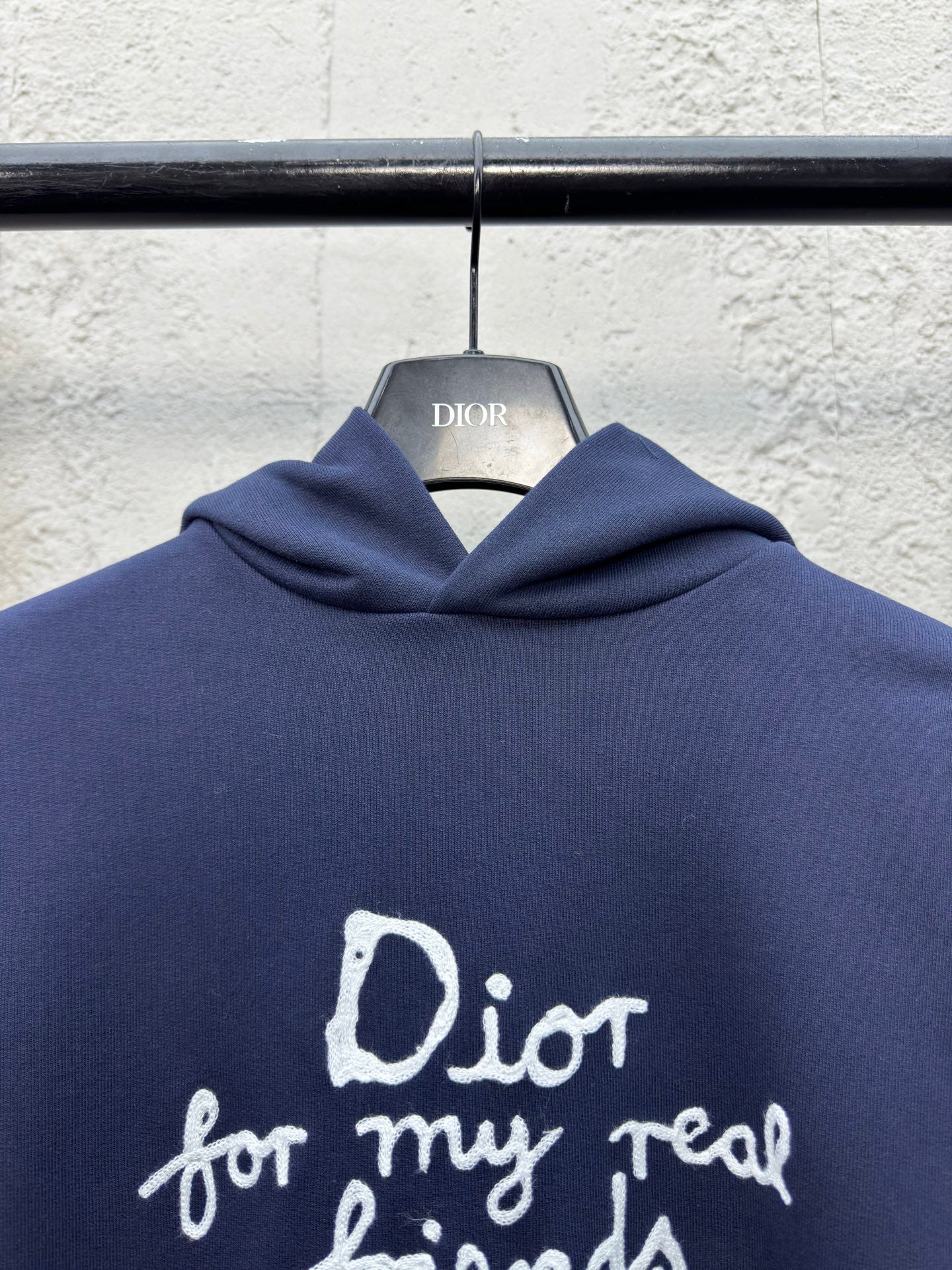 D Friends monogrammed embroidered hooded sweatshirt