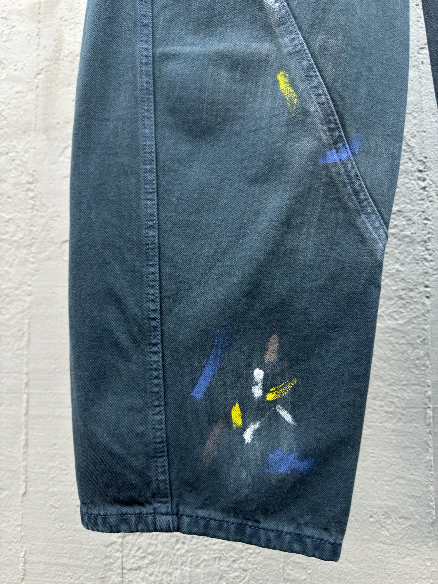 B Ink splattered jeans