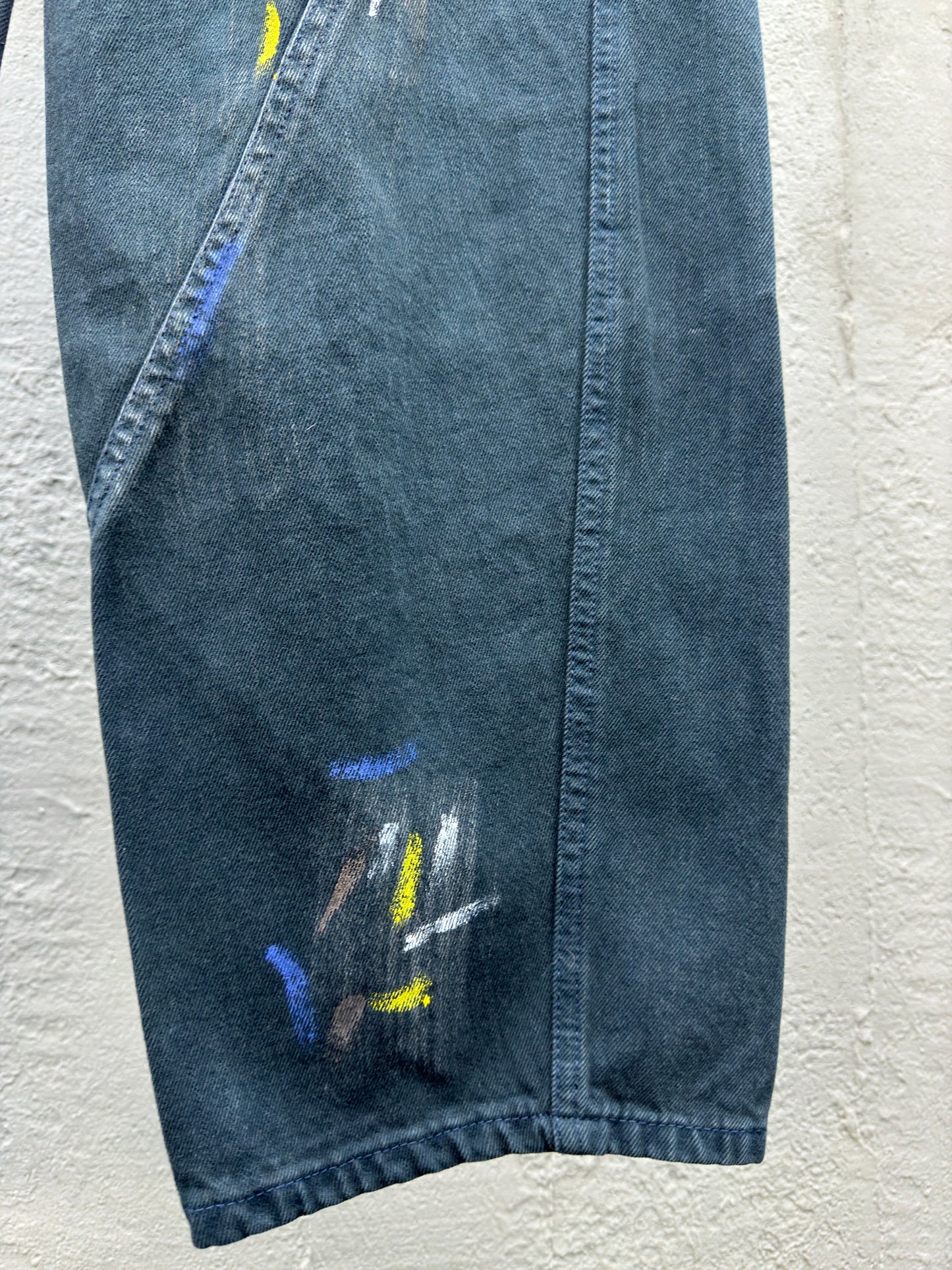 B Ink splattered jeans