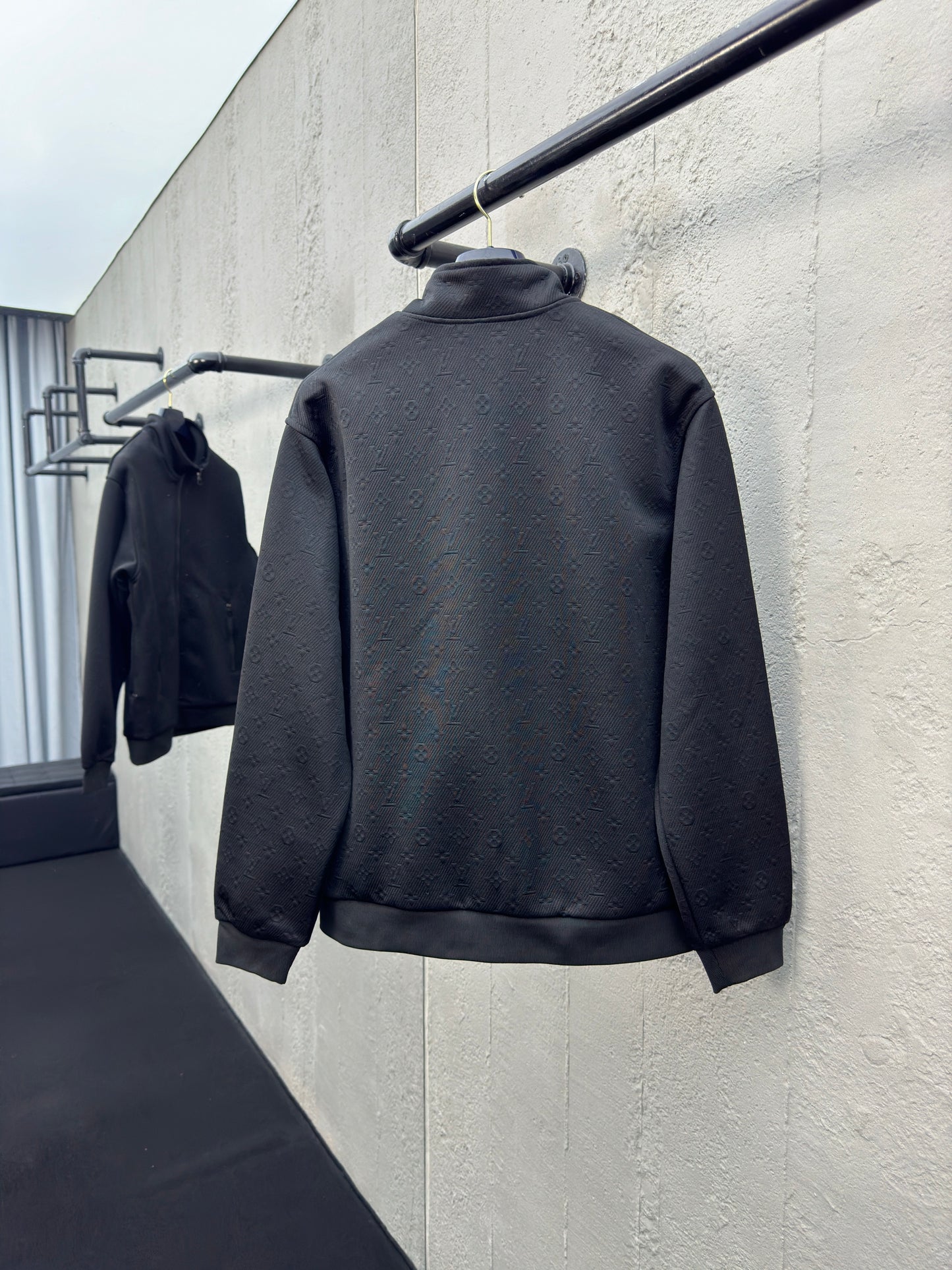 1V jacquard sweater jacket