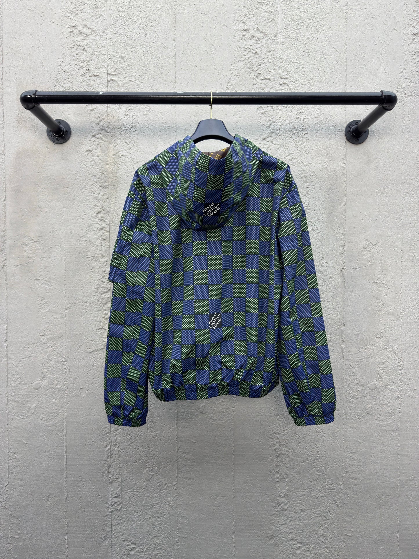 1V 25SS Checkerboard Full Print Double-sided Jacket