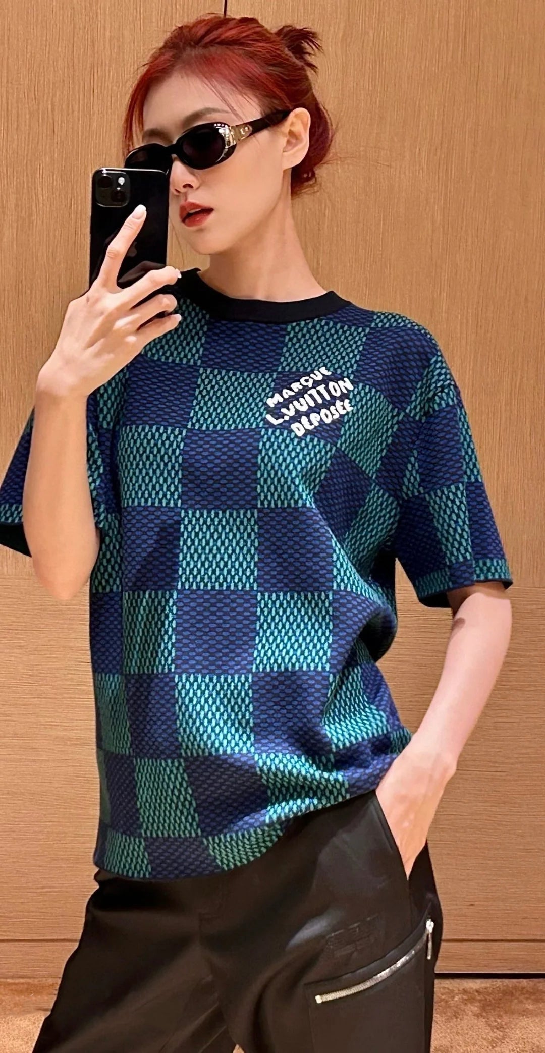 1V 25SS Checkerboard Wool Short Sleeves