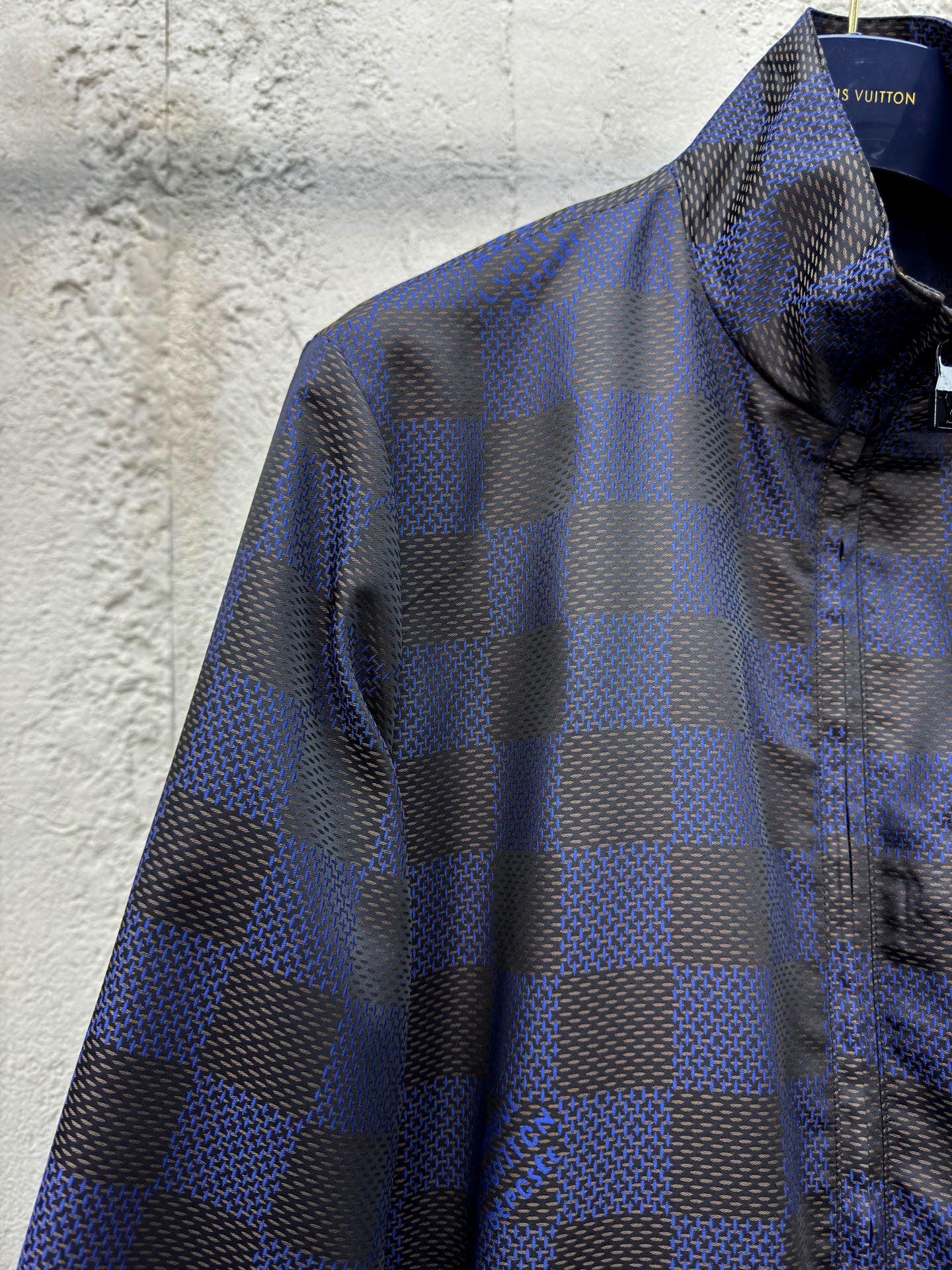 1V plaid woven jacket