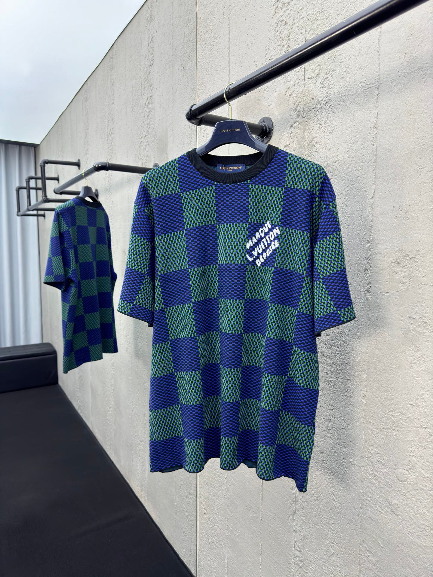 1V 25SS Checkerboard Wool Short Sleeves