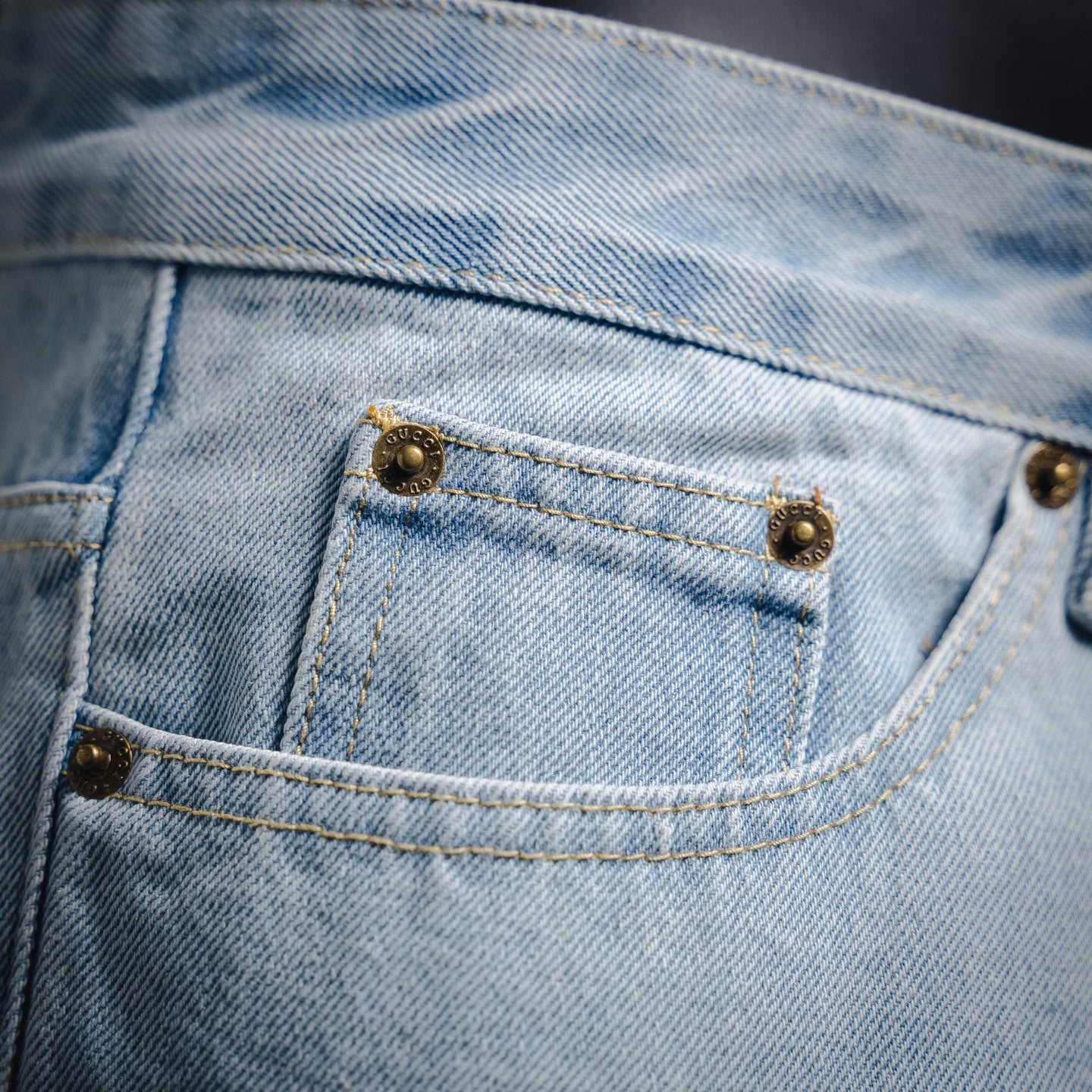 G 2025 Lasered denim shorts