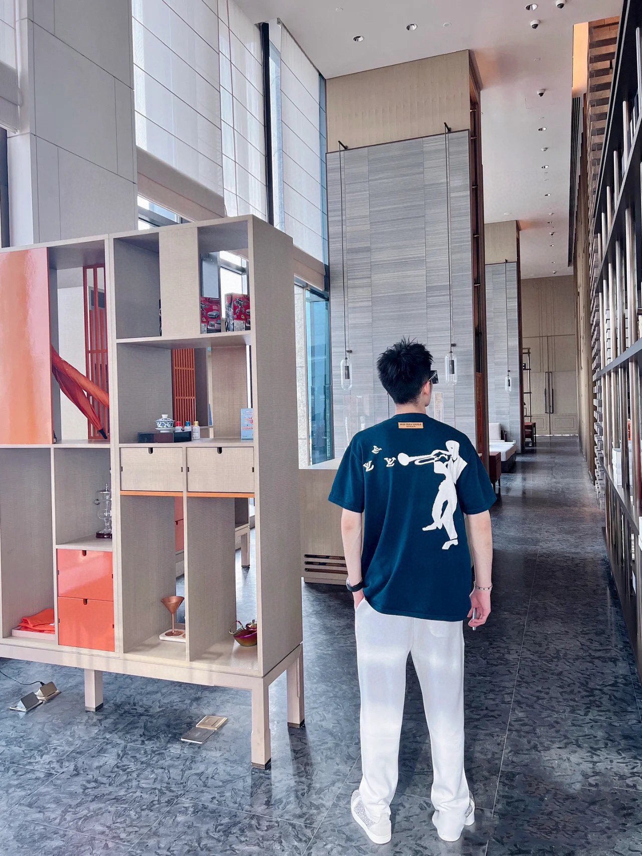 1V Graphic Jacquard Jersey T-Shirt