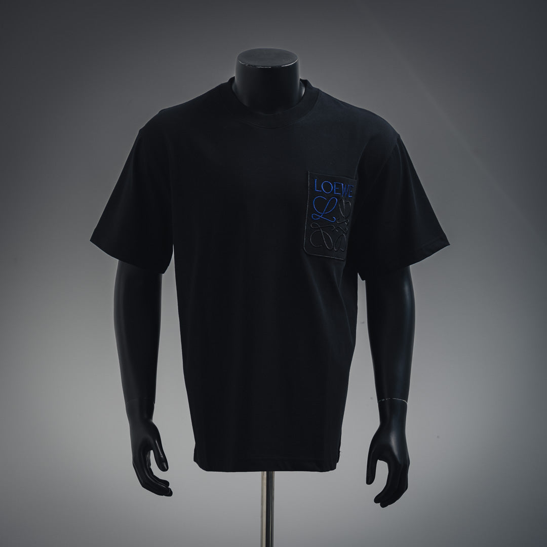 T-Shirt mit gesticktem Pocket-Logo 