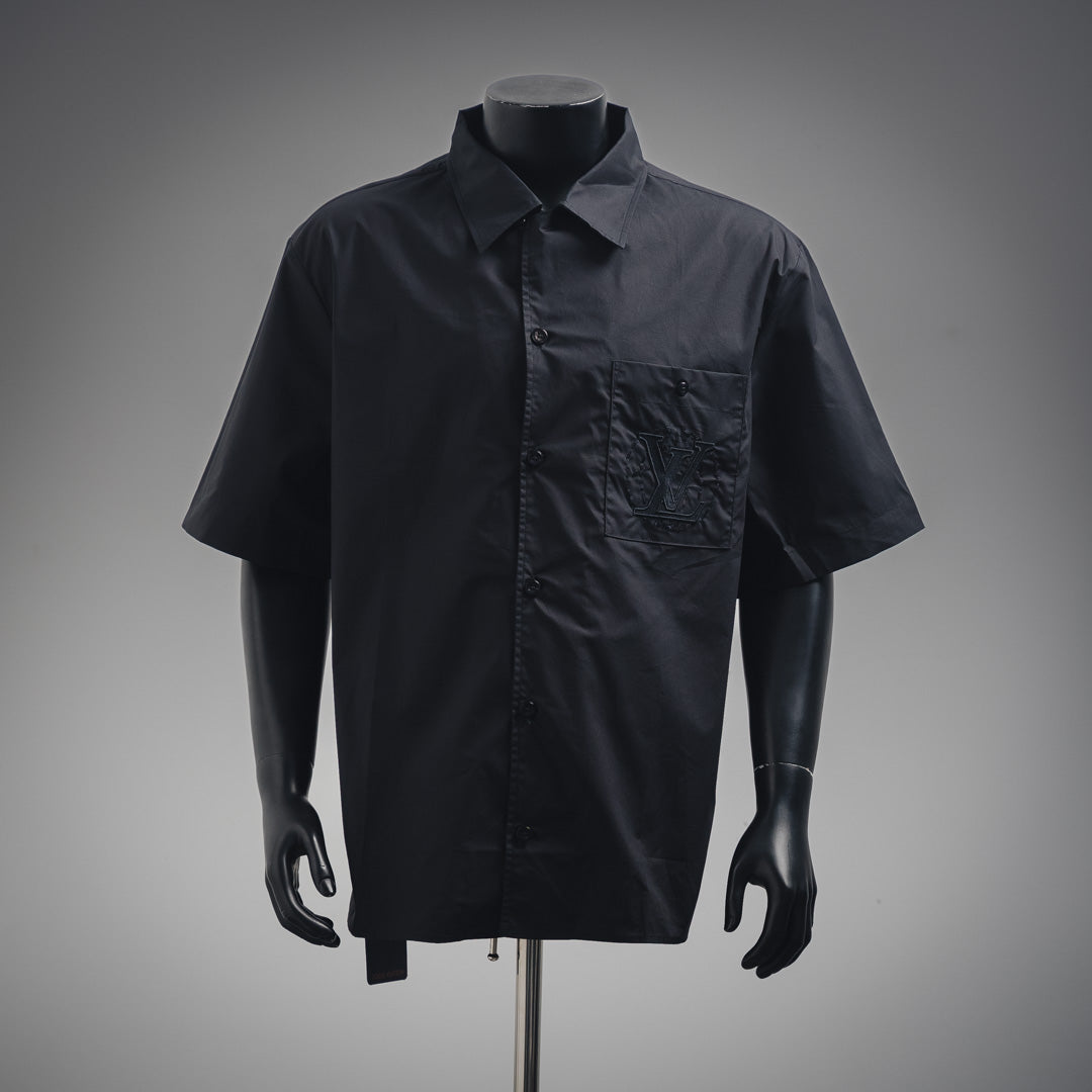 1V Embroidered sequin short-sleeved shirt