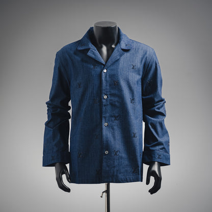 1V 24FW Rhinestone Diamond Denim Jacket  set
