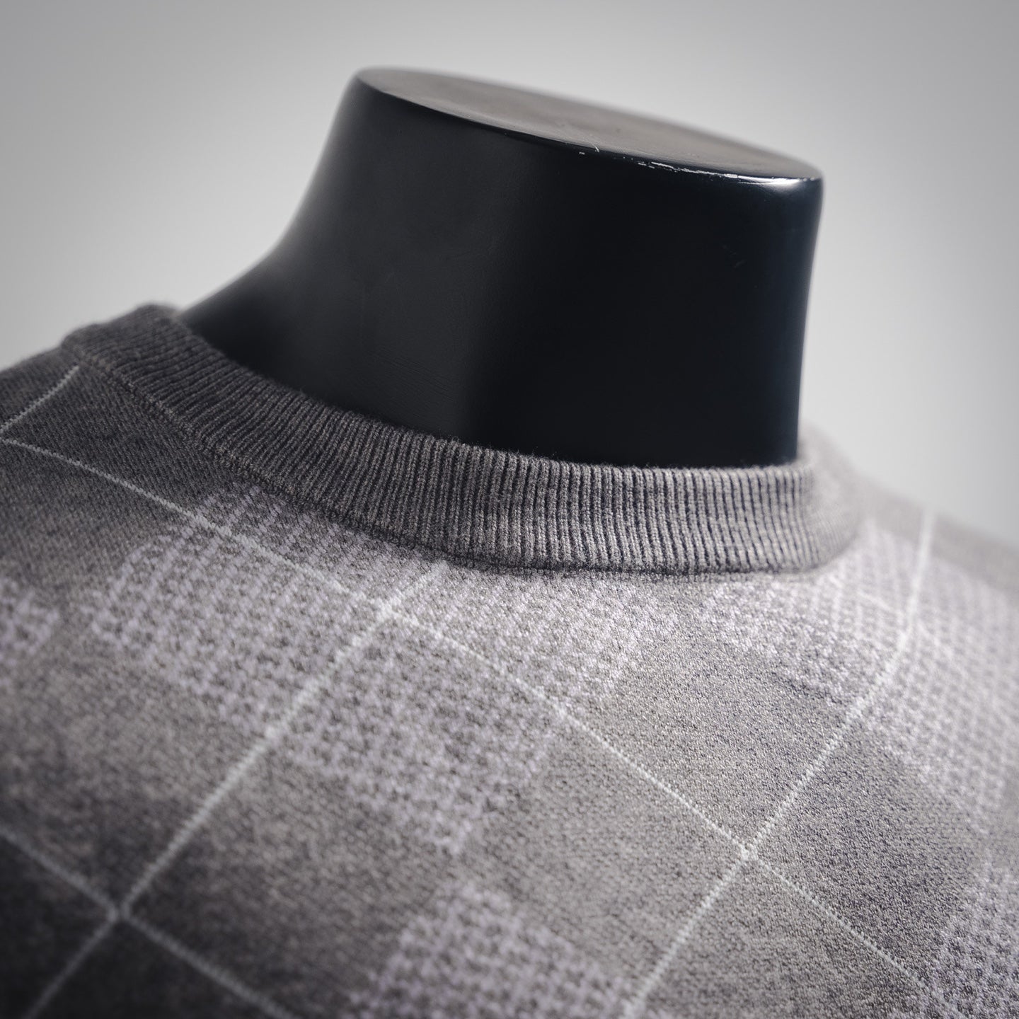 1V 2024FW Diamond Check Cashmere Sweater