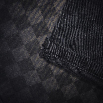 1V  24FW Gradient Checkerboard Jeans  set