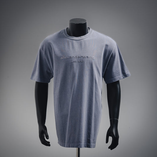 Al 2025SS Glitzerbuchstaben geprägtes T-Shirt 