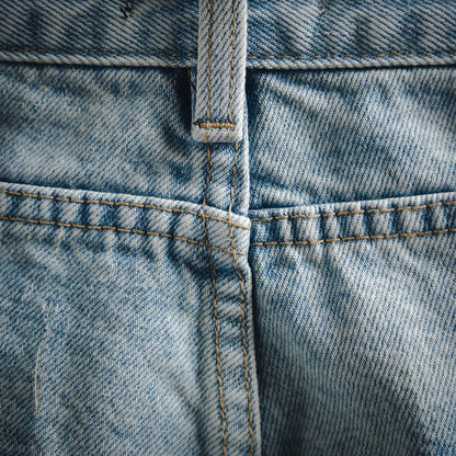 B 2025ss washed patchwork jeans